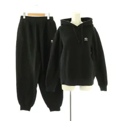 アディダスオリジナルス adidas originals セットアップ上下 パーカー プルオーバー 長袖 テーパードパンツ イージー L 黒 IM1669 IM1670 /NR ■OS
