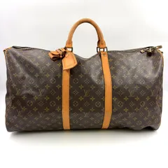 LOUIS VUITTON キーポル バンドリエール60 モノグラム モノグラム レザー×PVC ブラウン ボストンバッグ ゴールド M41412