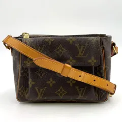 LOUIS VUITTON ヴィバシテPM モノグラム モノグラム レザー×PVC ブラウン ショルダーバッグ ゴールド M51165 