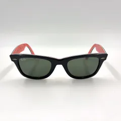 Ray-Ban ウェイファーラー プラスチック ブラック×レッド サングラス シルバー RB2140