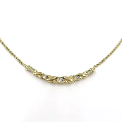 Christian Dior ラインストーン GP×カラーストーン クリア×ゴールド ネックレス