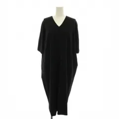 アイシービー iCB ワンピース ロング L 紺 ネイビー 無地 Vネック 半袖 OPCMBM0225 /YM