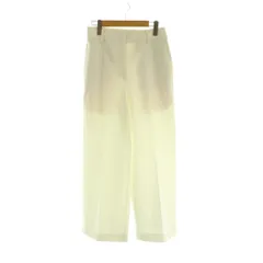 プラステ PLST ウォームリザーブ ワイドパンツ M 白 ホワイト 無地 タック入り /AG ■OS