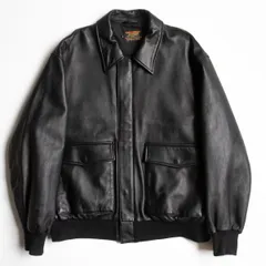 【美品/relume JOURNAL STANDARD別注】SKOOKUM【A-2 レザー フライトジャケット】L スクーカム ブラック 26020175