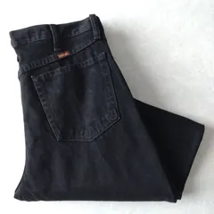 ■古着 RUSTLER ラスラー ブラックジーンズ デニムパンツ Wrangler姉妹ブランド 黒 W34L32【L5535】