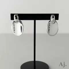 シャネル ピアス ロゴ プレート Silver 925 ヴィンテージ CHANEL