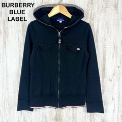 BURBERRY　BLUE LABEL　ブラックフルジップパーカー 中古・古着通販】BURBERRY BLACK LABEL (バーバリーブラックレーベル