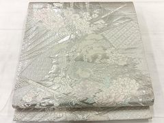 銀糸 正絹 孔雀柄 袋帯 - メルカリ 銀糸 正絹 孔雀柄 袋帯 - メルカリ