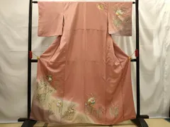 平和屋着物■訪問着　中国三大刺繍　汕頭刺繍　スワトウ刺繍　雪輪花文　暈し染め　金銀彩　正絹　逸品　AABE6628sx
