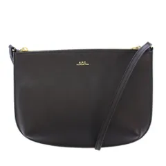 アーペーセー A.P.C. Sarah サラ ショルダーバッグ レザー 牛革 ロゴ プリント ワンポイント ワンカラー 黒 ブラック /BB