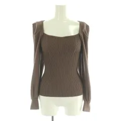 スナイデル SNIDEL コルセットニットプルオーバー セーター リブ F モカブラウン /MI ■OS