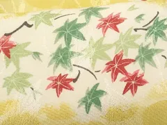 平和屋着物■上質な小紋　枝楓文　暈し染め　正絹　逸品　CABC3680fb