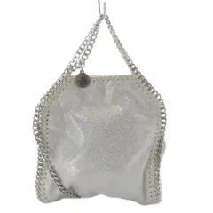 ステラマッカートニー STELLA McCARTNEY ファラベラ タイニー 2WAYバッグ トートバッグ ショルダーバッグ メタリック フェイクレザー シルバー色 391698 /YO19 ■SH