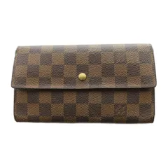 ルイヴィトン LOUIS VUITTON ポルトトレゾール・インターナショナル長財布 三つ折り ダミエ 茶 ブラウン N61215 /SS ■OS