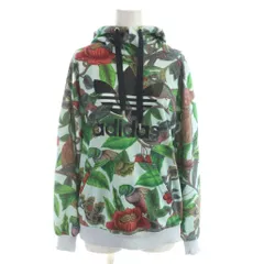アディダスオリジナルス adidas originals ジャケット 上着 L 緑 グリーン マルチカラー ボタニカル柄 フード付き 長袖 /AP