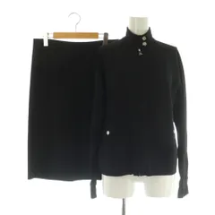 ローレンラルフローレン LAUREN RALPH LAUREN セットアップ上下 ジャージ トラックジャケット ジップアップ タイトスカート ロング ストレッチ S M ブラック /MY ■OSのサムネイル