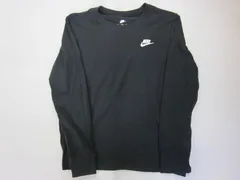 レディース　Tシャツ　長袖　NIKE　ナイキ　HF0781-010　女性　ロゴマーク刺しゅう　運動　スポーツ　カジュアル　黒　ブラック　Lサイズ