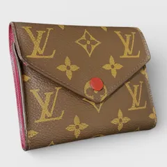w38 ポルトフォイユ ヴィクトリーヌ　ルイ ヴィトン　Louis Vuitton　3つ 三つ 折り 財布　ミニ　コンパクト ウォレット コインケース 小銭入れ 付き モノグラム　フーシャ