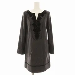 グレースコンチネンタル GRACE CONTINENTAL ワンピース ひざ丈 長袖 36 ダークグレー 091232313 /EE