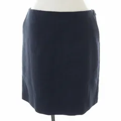 プロポーション ボディドレッシング PROPORTION BODY DRESSING タグ付き 台形スカート ひざ丈 麻 リネン混 36 S 紺 ネイビー /XK