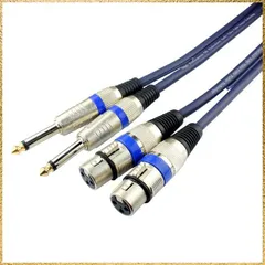 ☆彡送料無料でお届け☆彡Size:3m キャノン変換ケーブル マイクケーブル モノラルフォン×2-XLR×2 XLRケーブル XLR to フォン オス-メス (3m)