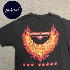 P2977 HARLEYDAVIDSON CAFE プリントTシャツ　ファイヤー