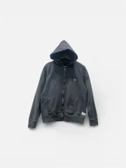 ポール・スミス グレー 刺繍 ロゴ ジップアップ M