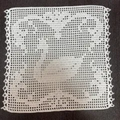 ハンドメイド　レース編み　編み物　ドイリー　白鳥🦢