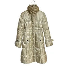  COMME CA DU MODE コムサデモード ダウン ジャケット ベージュ コート ロング ベージュ レディース 9【ZK52】