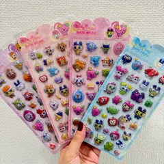 たまごっち　ステッカー　3D立体 シール 4枚セット