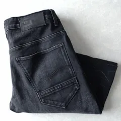 ■古着 G-STAR RAW ジースターロゥ ARC 3Dブラックジーンズ デニムパンツ 黒 W34L32【L5540】