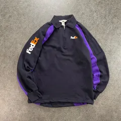 企業物 FedEx Half-Zip Sweatshirt フェデックス スウェット トレーナー ハーフジップ プルオーバー ロゴプリント メンズ