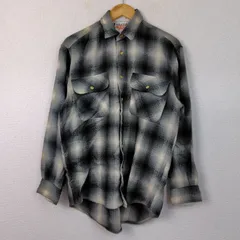 W.W.S ネルシャツ チェック柄 グレー Mサイズ メンズ 古着 ワーク系 アメカジ　オンブレチェック