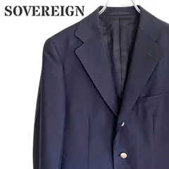 SOVEREIGN ソブリン ダークネイビー メンズ アウター ジャケット テーラードジャケット ビジネス シンプル 【サイズ46】Mサイズ相当 956KZのサムネイル