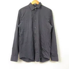 ZARA ザラ 長袖シャツ 無地 ブラック Lサイズ メンズ 古着 シンプル モード