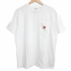 カーハート carhartt WIP S/S POCKET HEART T-SHIRT ポケットTシャツ カットソー ロゴ ハート クルーネック 半袖 I032128 M 白 ホワイト 1103