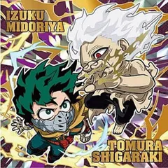 【[箔押し仕様] MHA5-33 緑谷出久＆死柄木弔 (PUR プルスウルトラレア)】にふぉるめーしょん 僕のヒーローアカデミア ウルトラシールウエハース vol.05