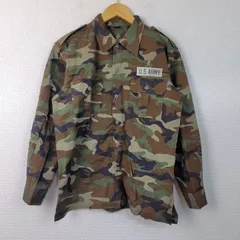 90s U.S.ARMY ミリタリーシャツ 総柄 アースカラー カモフラ LARGEサイズ メンズ 古着 ワーク系 ミリタリー アメカジ