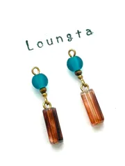 4189べっ甲ピアス 樹脂ピアス