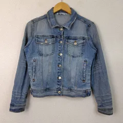 ZARA BASIC ザラベーシック デニムジャケット ダメージ加工 ブルー Sサイズ レディース 古着 ストリート モード