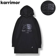 カリマー ラン karrimor RUN ロゴ プリント ロング パーカー フーディー スウェット トレーナー 裏地 パイル LL ブラック レディース アウトドア カジュアル ウェア タウンユース レジャー レディース ♪のサムネイル