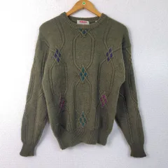 McGREGOR マックレガー ケーブルニット セーター オリーブ Mサイズ レディース 古着 アメカジ クラシック