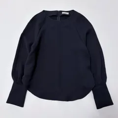 【IENA／イエナ】 ネイビー バックジップブラウス 日本製 セレモニー