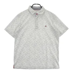 サイズ：L TOMMY HILFIGER GOLF トミー ヒルフィガーゴルフ  半袖ポロシャツ 総柄 グレー系 [240101615964] ゴルフウェア メンズ ストスト