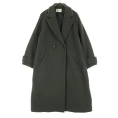 NATURAL BEAUTY BASIC ナチュラルビューティーベーシック ベルト付 ウール チェスターコート M グレー レディース 古着