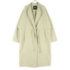 ZARA ザラ 起毛 ガウンコート LL ベージュ レディース 古着