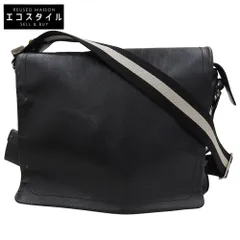 BALLY バリー レザー メッセンジャー ショルダーバッグ メンズ ブラック