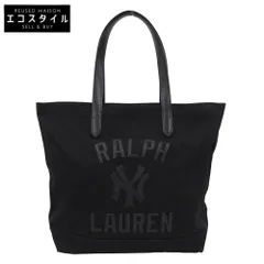POLO RALPH LAUREN ポロ ラルフローレン 美品 キャンバス トートバッグ メンズ ブラック