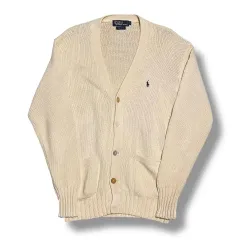 POLO RALPH LAUREN アイボリー コットン カーディガン