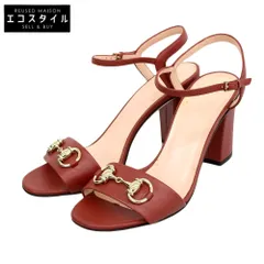 GUCCI グッチ レザー ホースビット パンプス レディース レッド 36 1/2 36.5